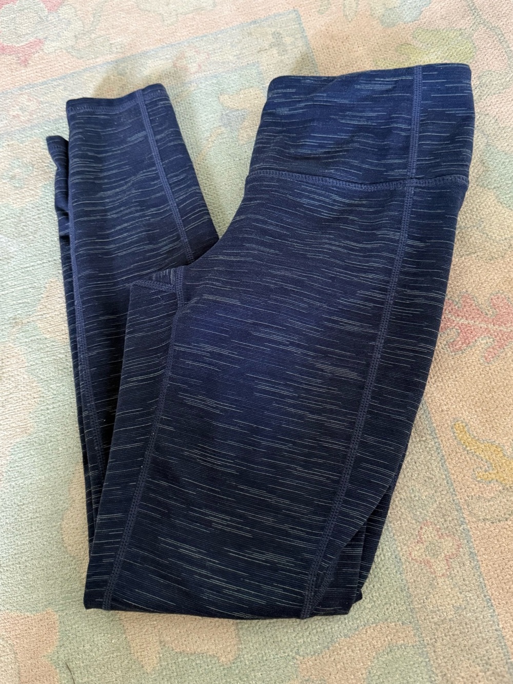 Athleta Navy Space-Dye Active Leggings